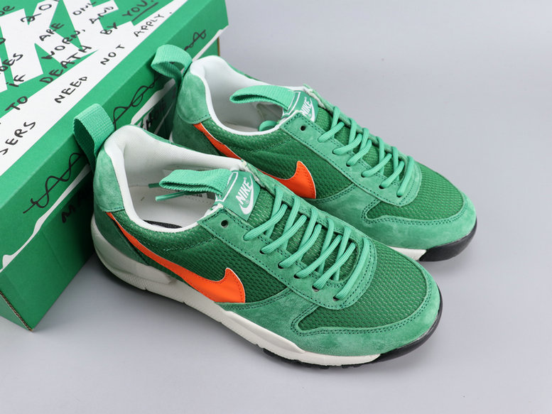 Nike Big Swoosh Green Orange White Shoes - Click Image to Close